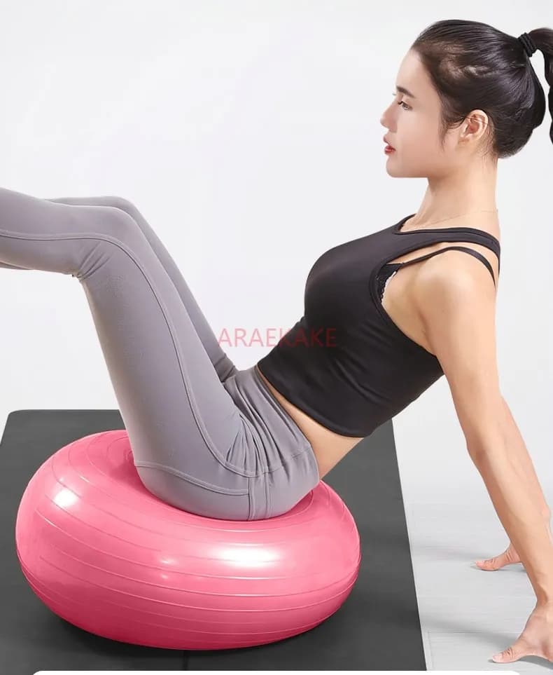 Ballon de Pilates et de yoga épaissi anti-explosion, demi-sphère d'équilibre pour le fitness et l'entraînement post-partum pour femmes enceintes