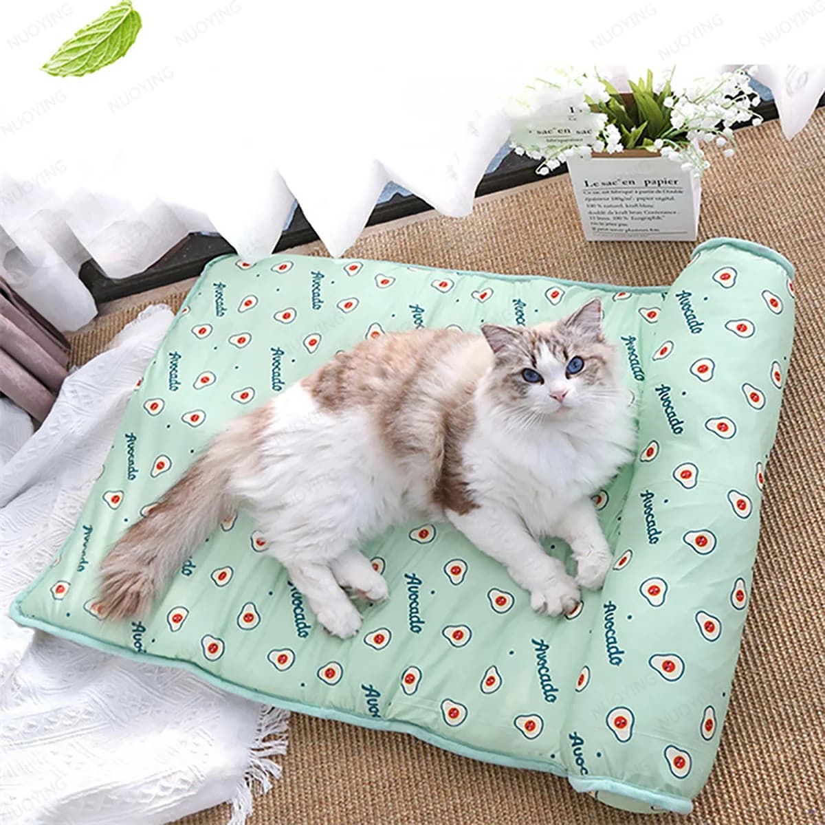Coussin Rafraîchissant d'Été pour Petits Animaux, Tapis Glacé Respirant et Lavable, Couverture Fraîche pour Chiot et Chaton, Coussin de Canapé