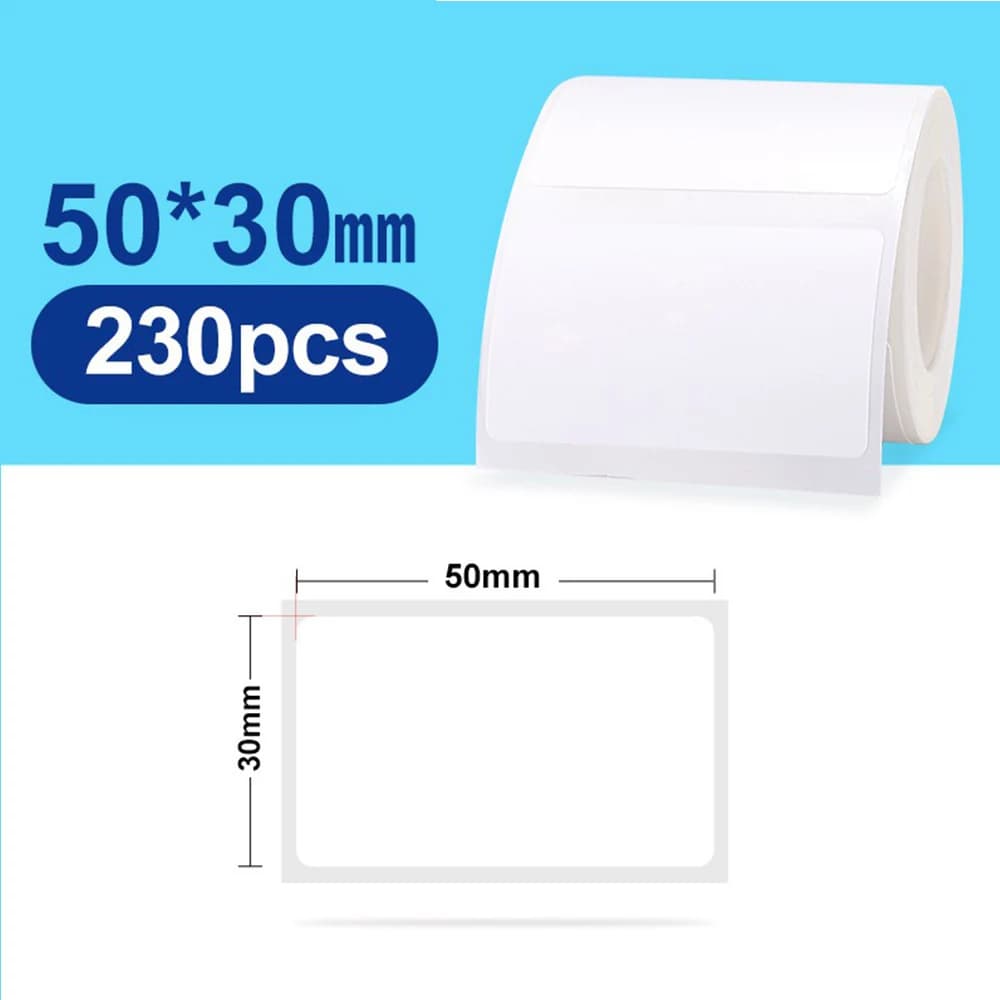 Niimbot B21 B1 B3S 50x30mm 40x30mm 50x50mm 50x80mm étiquette autocollante étanche blanc étiquettes thermiques pour impression de codes à barres