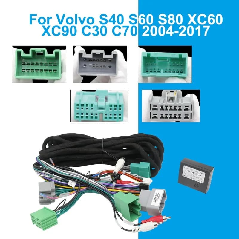 Adaptateur de faisceau de câbles stéréo de voiture, 16 broches, décodeur de boîte OUDI Canbus pour Volvo S40 S60 S80 XC60 XC90 C30 C70 2004 –