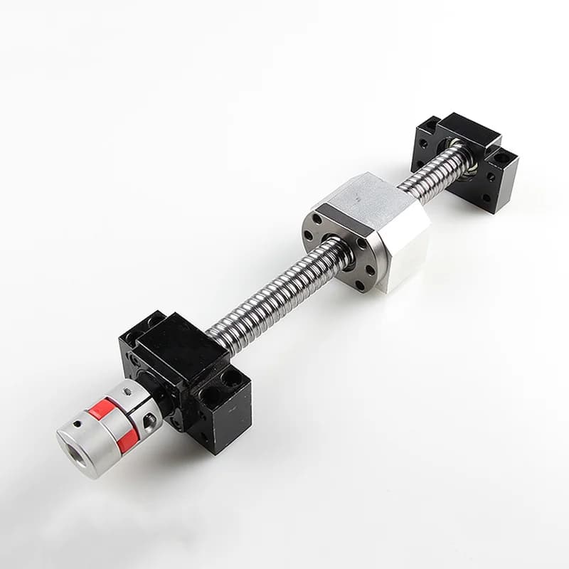 Jeu de vis à billes 1605/1610 / 2005 avec BK12BF12/BK15BF15, fin usinée + écrou SFU1605/ 2005 + boîtier d'écrou + support
