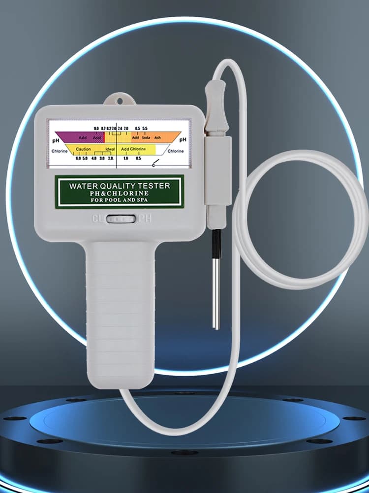 Testeur professionnel de PH et de chlore 2 en 1, dispositif de test de la qualité de l'eau, mesure du chlore pour piscine et Aquarium