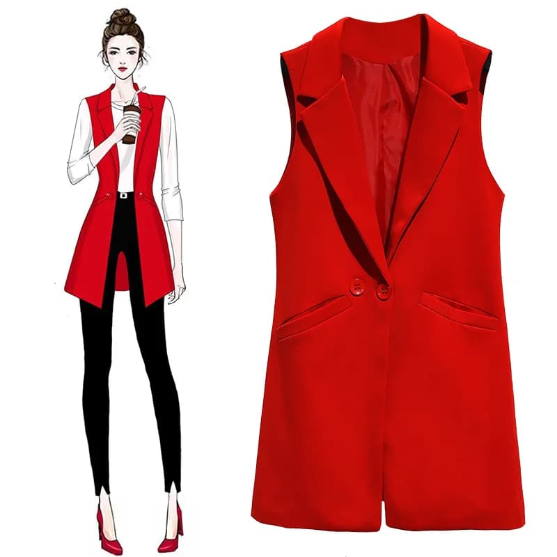 Blazer Long Décontracté en Glaçage Solide pour Femme, Manteau à Revers, Poches, Bureau, Travail, Nouvelle Collection