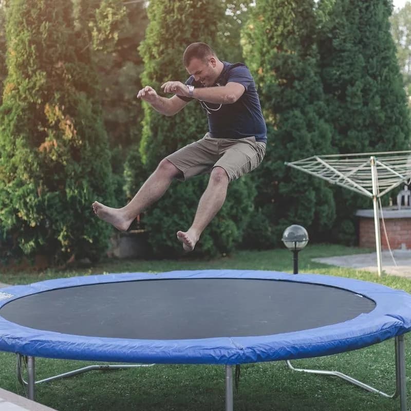 Tapis de saut pour trampoline amélioré avec 8 rangées de coutures |   Tapis de rebond en PP résistant aux intempéries et respirant |   Tapis de