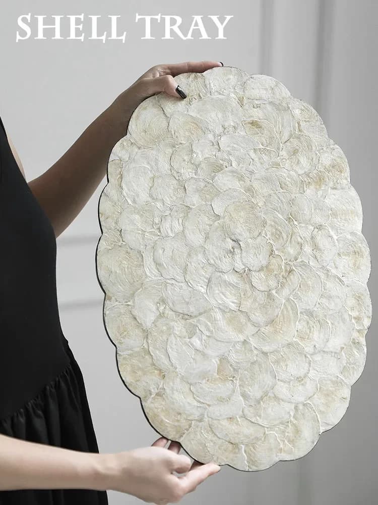 Polymères isolants de table à manger haut de gamme, coquille de luxe légère, stockage de bureau, bord de fleur créatif, décoration