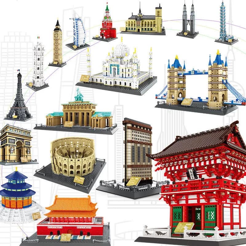 MOC – blocs de construction de la tour Eiffel Taj Maha, Architecture de renommée mondiale, City London Paris Wange Expert, briques créatives,