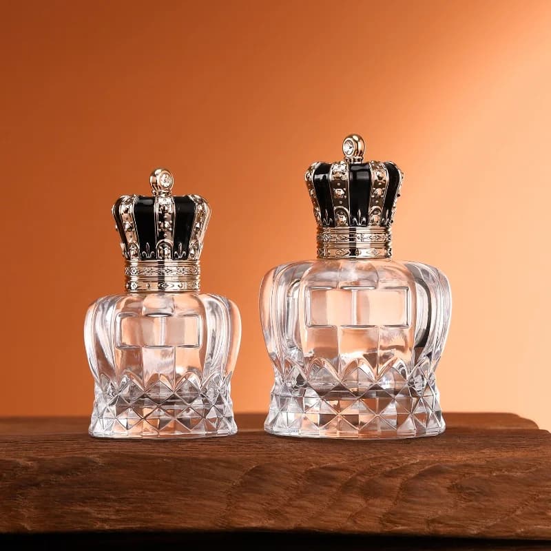 Bouteille de parfum Premium 50/100ml, 2/5 pièces, verre épais transparent, flacon pulvérisateur vide à sertir, bouteille à baïonnette Nick,