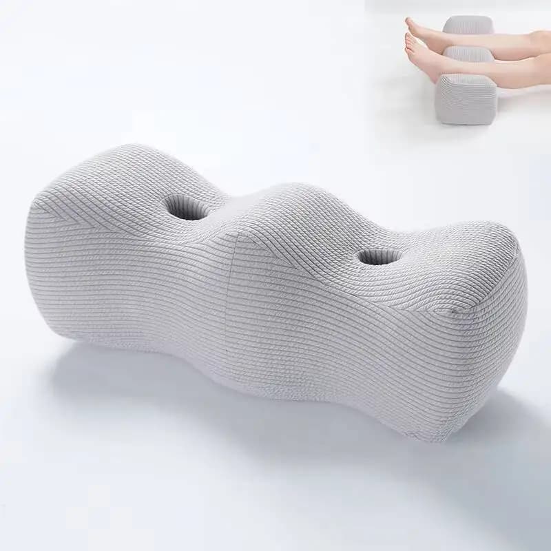 Support de jambe de genou en forme de vague, mousse à mémoire de forme, repose-pied, oreiller rehausseur de pied, coussin de soutien, Massage du