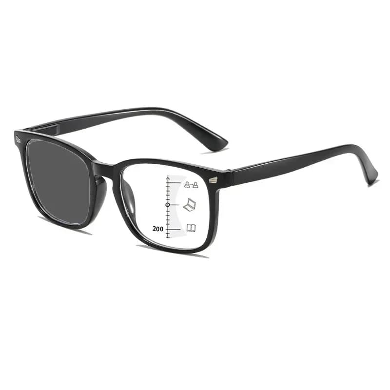 Lunettes de soleil de lecture photochromiques multifocales pour hommes, Vintage, vue de couleur proche et de loin, presbytie progressive, 0 à + 4.0