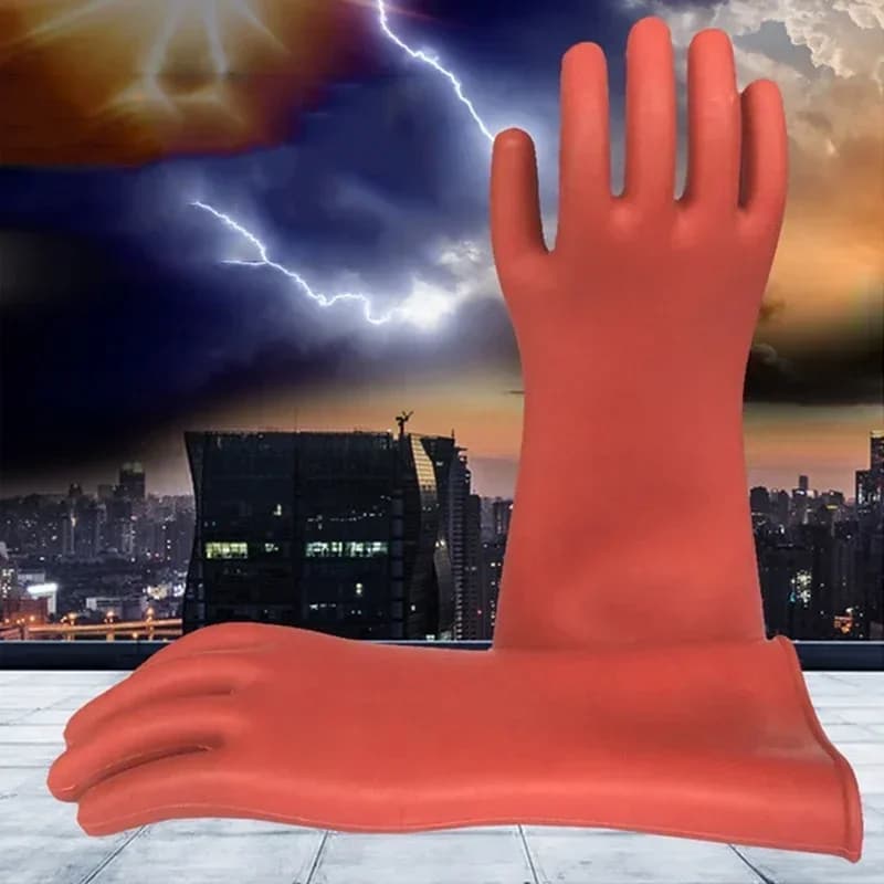 Gants isolants électriques en caoutchouc haute tension, protection anti-électricité, sécurité d'électricien, livraison gratuite, 1 paire, 12kv