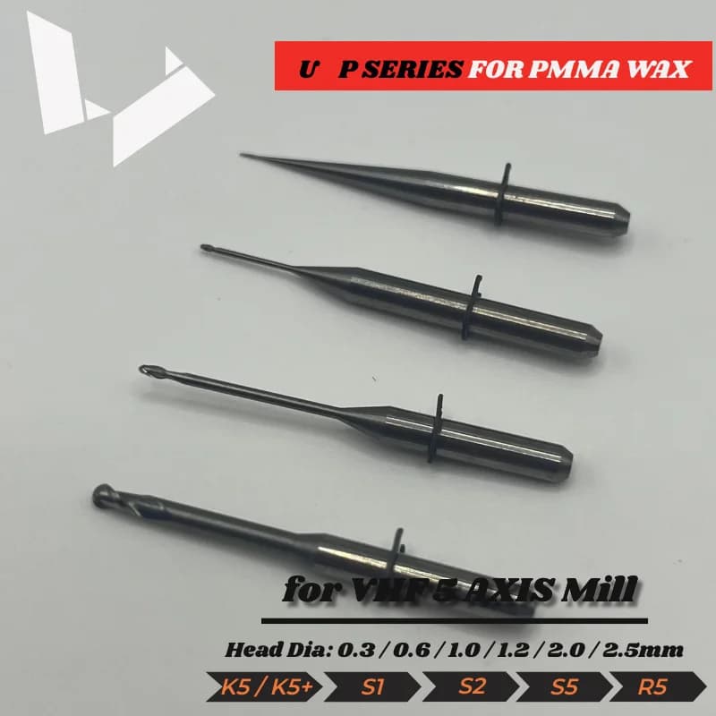U030-R2-40 P100-R1-40 P200-R1-40 P250-F1-40 dent unique rayon Cutter 40mm CIRE PMMA Fraises VHF Compatible