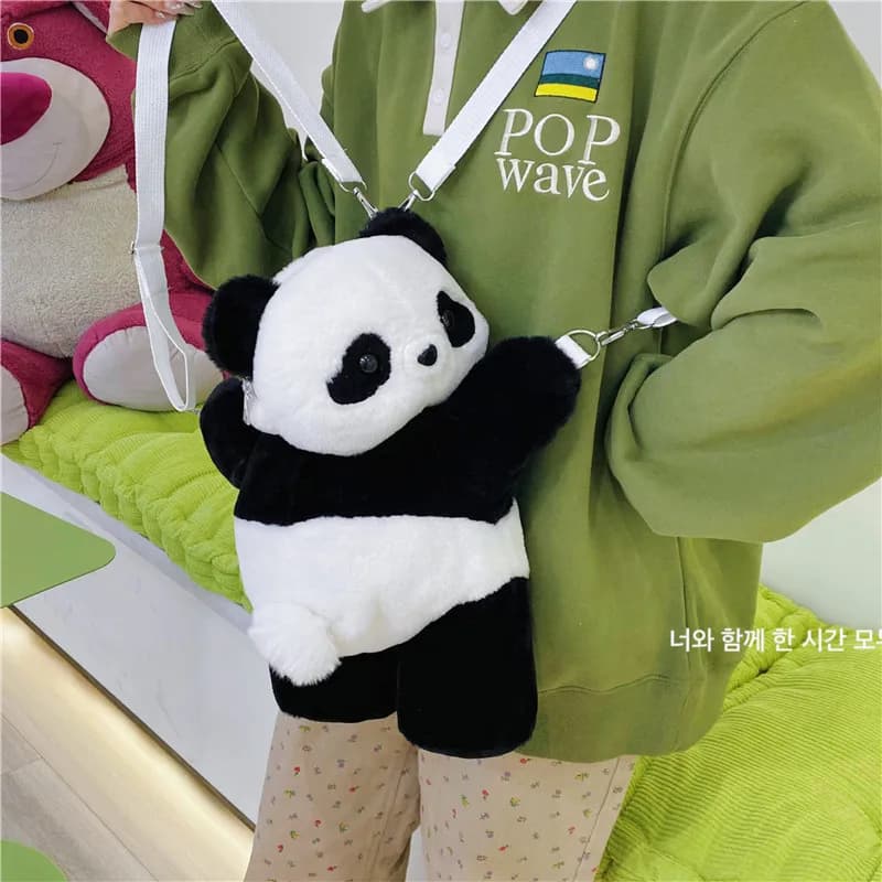 Sacs à dos animaux de dessin animé mignon, sacs à bandoulière en peluche Panda, sacs pour téléphone, sacs d'école pour enfants, cadeau