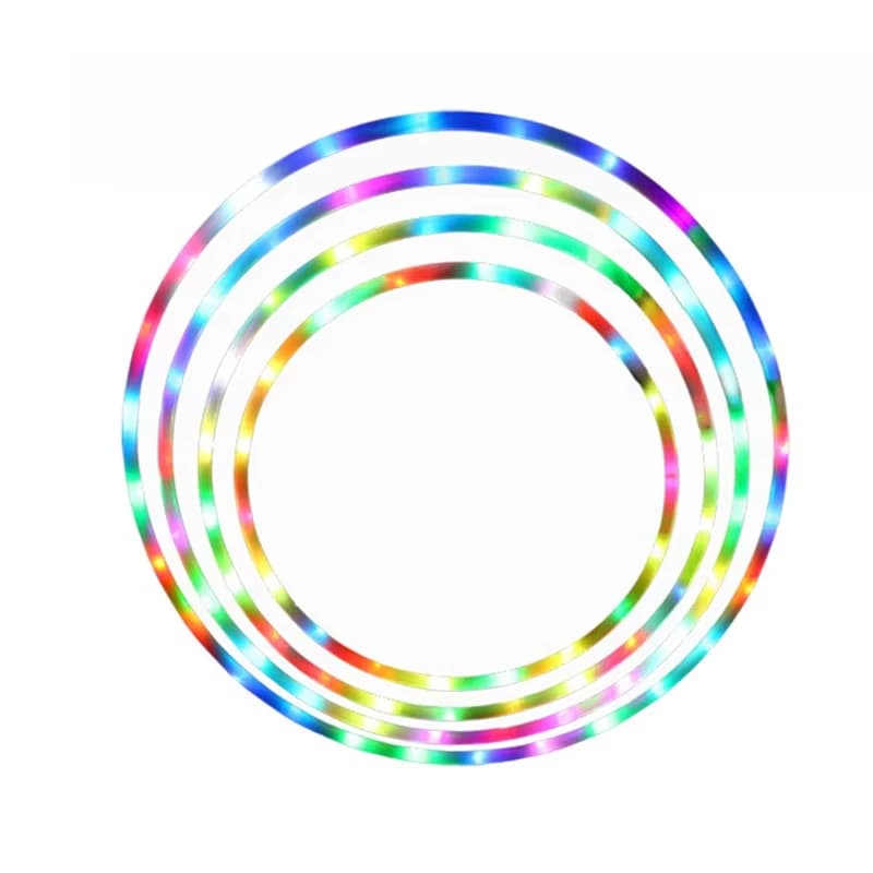 Cerceaux de sport LED colorés 60/70/80/90cm pour la perte de poids, le fitness, la danse, le yoga, l'entraînement à domicile, équipement de sport