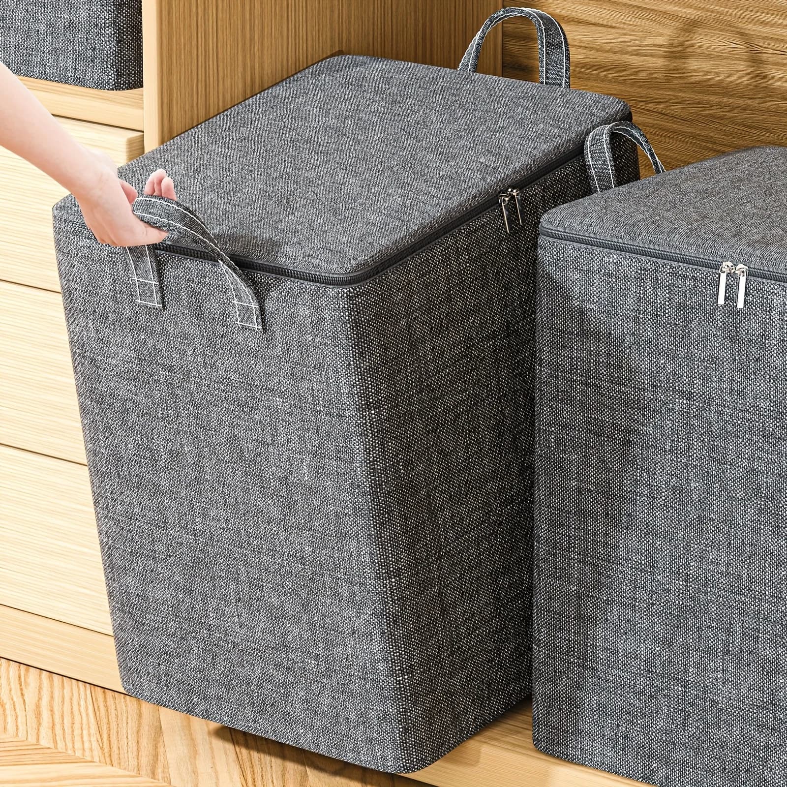 Sac de rangement cationique multifonctionnel, grande capacité, pliable, pour vêtements, couette, conteneur de rangement Portable, nettoyage de la