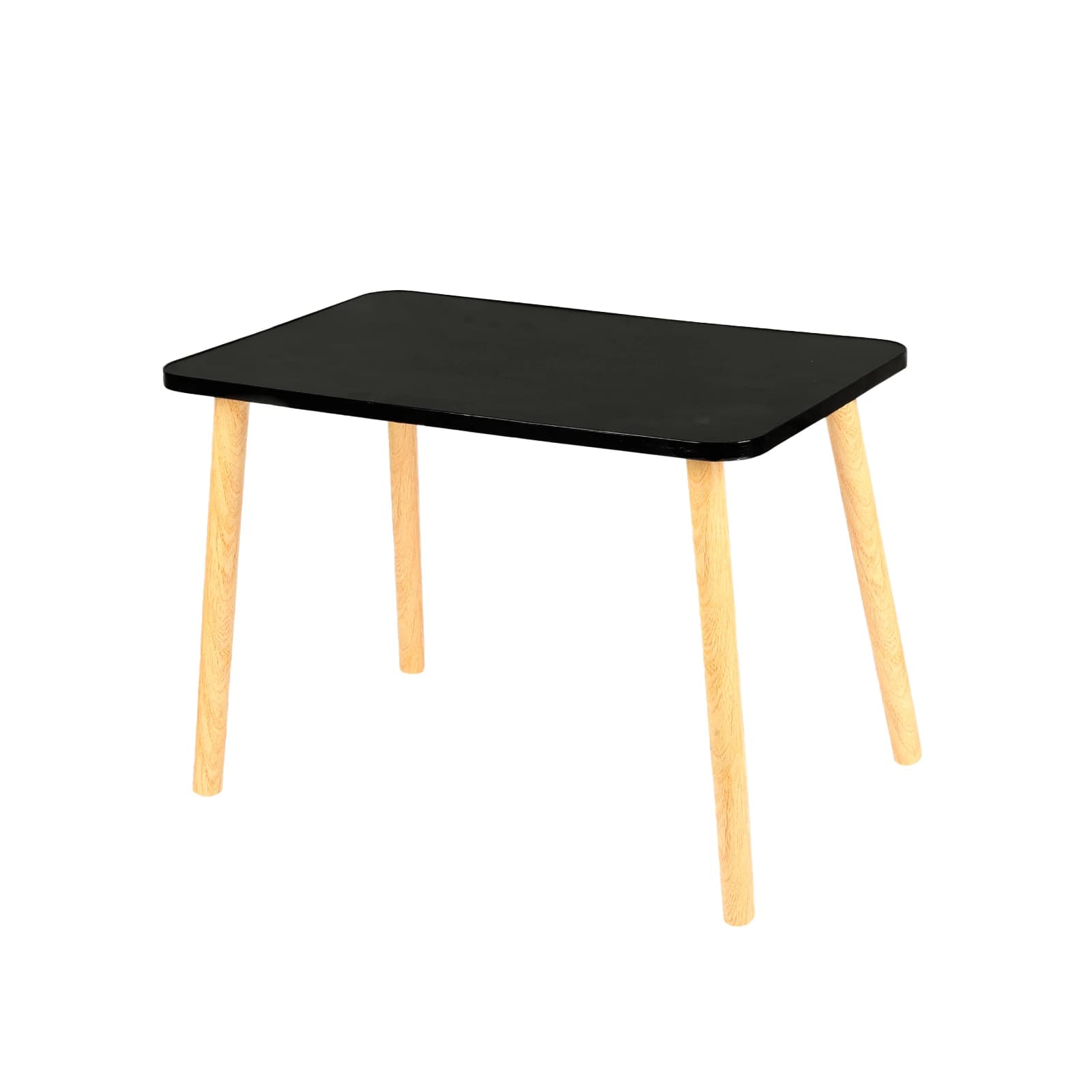 Table Basse Tatami, Table Basse pour Baie Vitrée, Table Basse pour Chambre à Coucher, 60 x 40 x 40 cm, Noir/Blanc/Couleur du Bois
