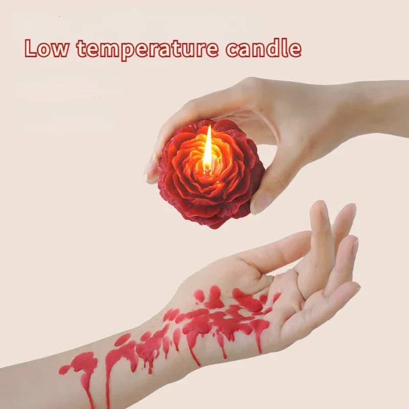 Bougies basse température cire Rose coeur bougie 42 à 48 degrés pivoine parfumée cire décorative saint valentin cadeau créatif
