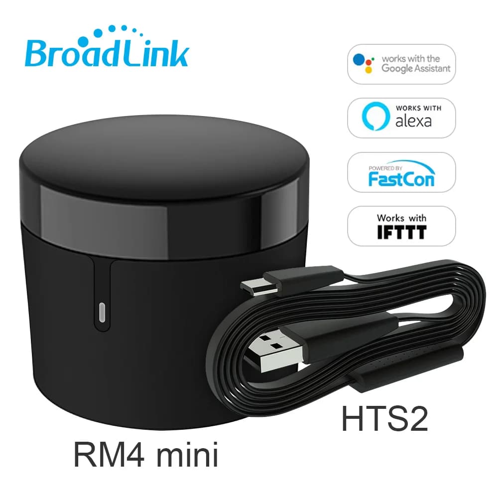BroadLink RM4 Mini télécommande universelle IR, commutateur intelligent Wifi, contrôleur sans fil Bluetooth, capteur HTS2 pour Alexa Google Home