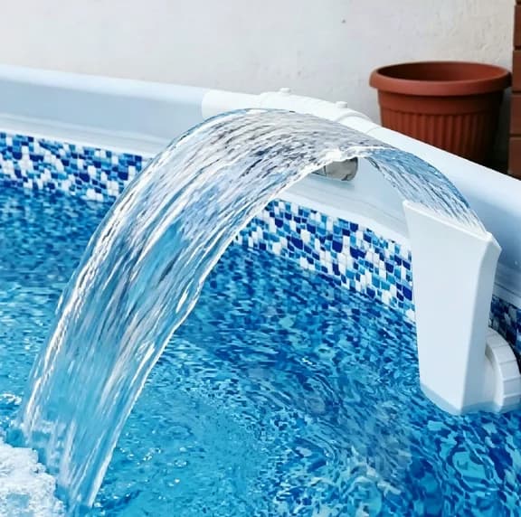 Buse de fontaine cascade pour piscine, 1 pièce, jet de pulvérisation à montage direct pour piscines hors sol, en plastique durable, installation