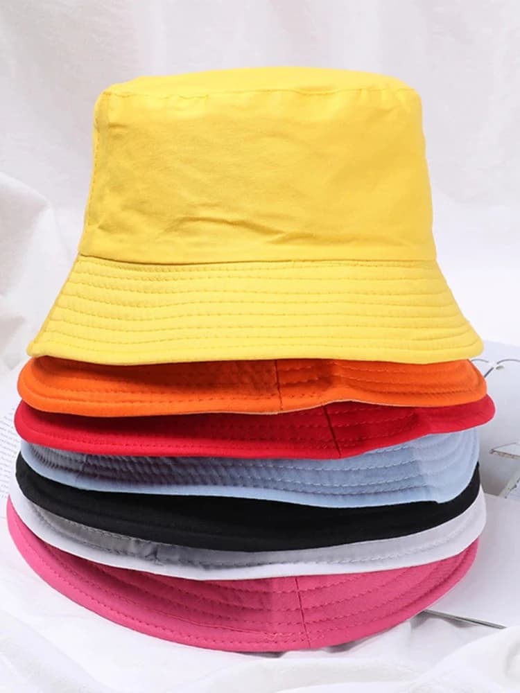 Chapeau seau pliable unisexe pour femmes, chapeau de protection solaire d'extérieur, couleur Pure, casquette de pêche et de chasse pour hommes,