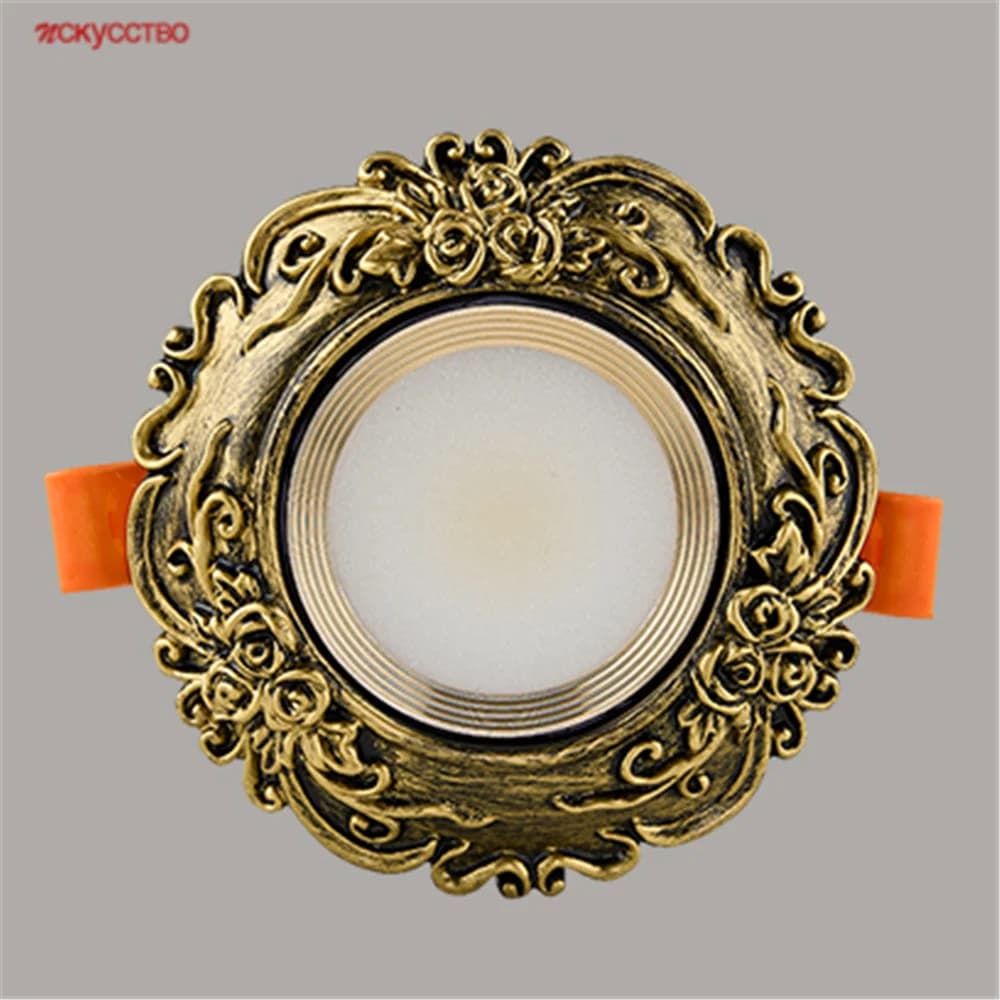 Spot lumineux Led Cob européen rétro en Bronze, pour salon, bureau, chambre à coucher, Loft, décor 5W 10W, Art campagnard, Spot intégré