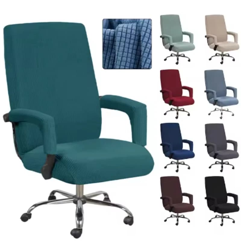 Housse de chaise d'ordinateur extensible, moderne, étui de chaise de bureau, accoudoir, housse Anti-poussière, amovible, Anti-salissure