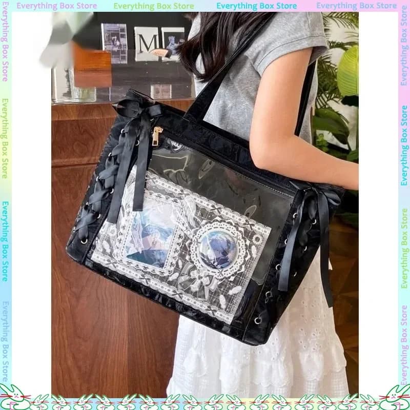 Nouveau polyvalent mode ruban Itabag grande capacité vert grand alimentaire Anime Millet sac quotidien une épaule sac fourre-tout