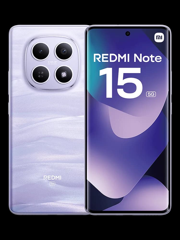 Xiaomi Redmi Note 15 5G Version Européenne 8GB 256GB Snapdragon 6 Gen 3, Écran AMOLED 6.77", 120Hz, 108MP OIS, 5520 mAh, IP65, NFC