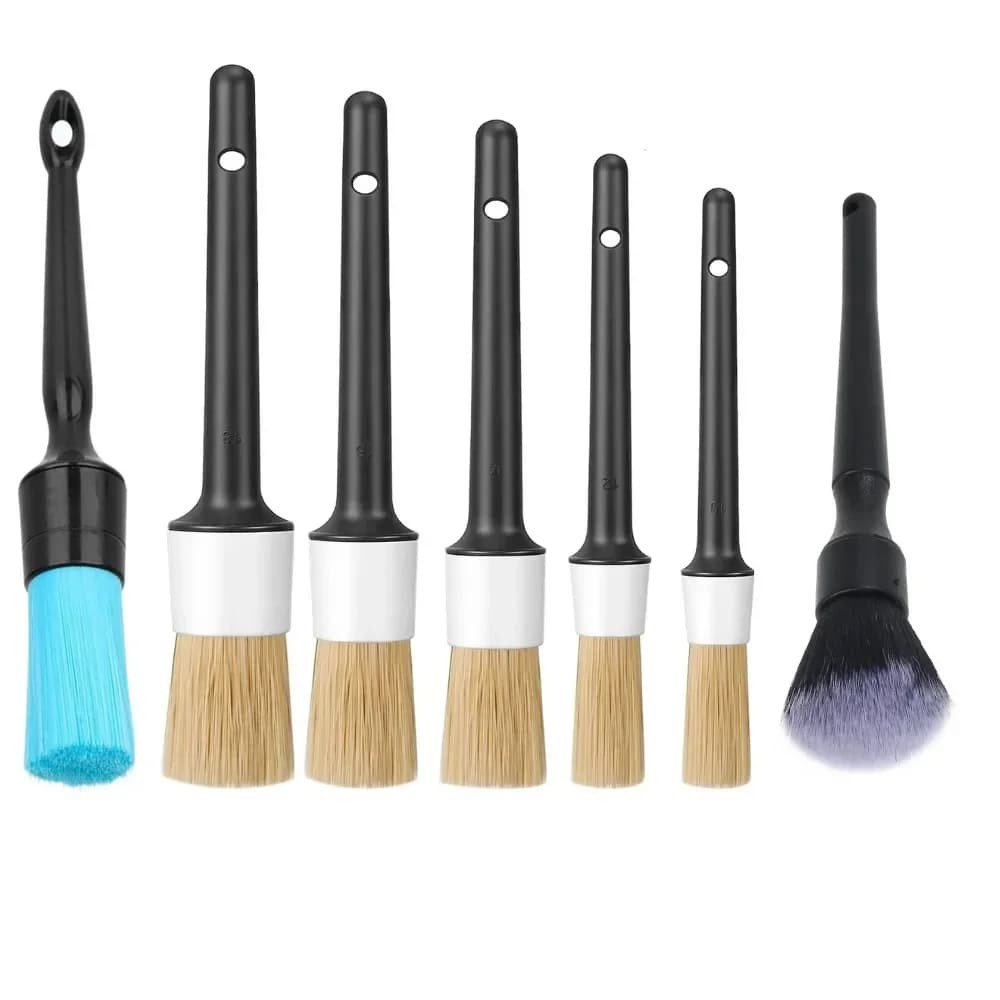 Ensemble de brosses de nettoyage automobile KKJOY - Brosses, éponges et serviettes pour les aérations, les jantes, la poussière et la saleté -