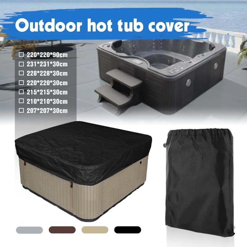 Baignoire piscine étanche extérieure chute feuilles protecteur couverture jardin cour Anti-UV protecteur Spa jacuzzi baignoire couverture
