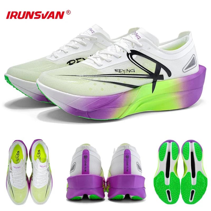 IRUNSVAN – chaussures de course professionnelles pour hommes et femmes, plaque entièrement en carbone, amorti léger, PB, pour entraînement