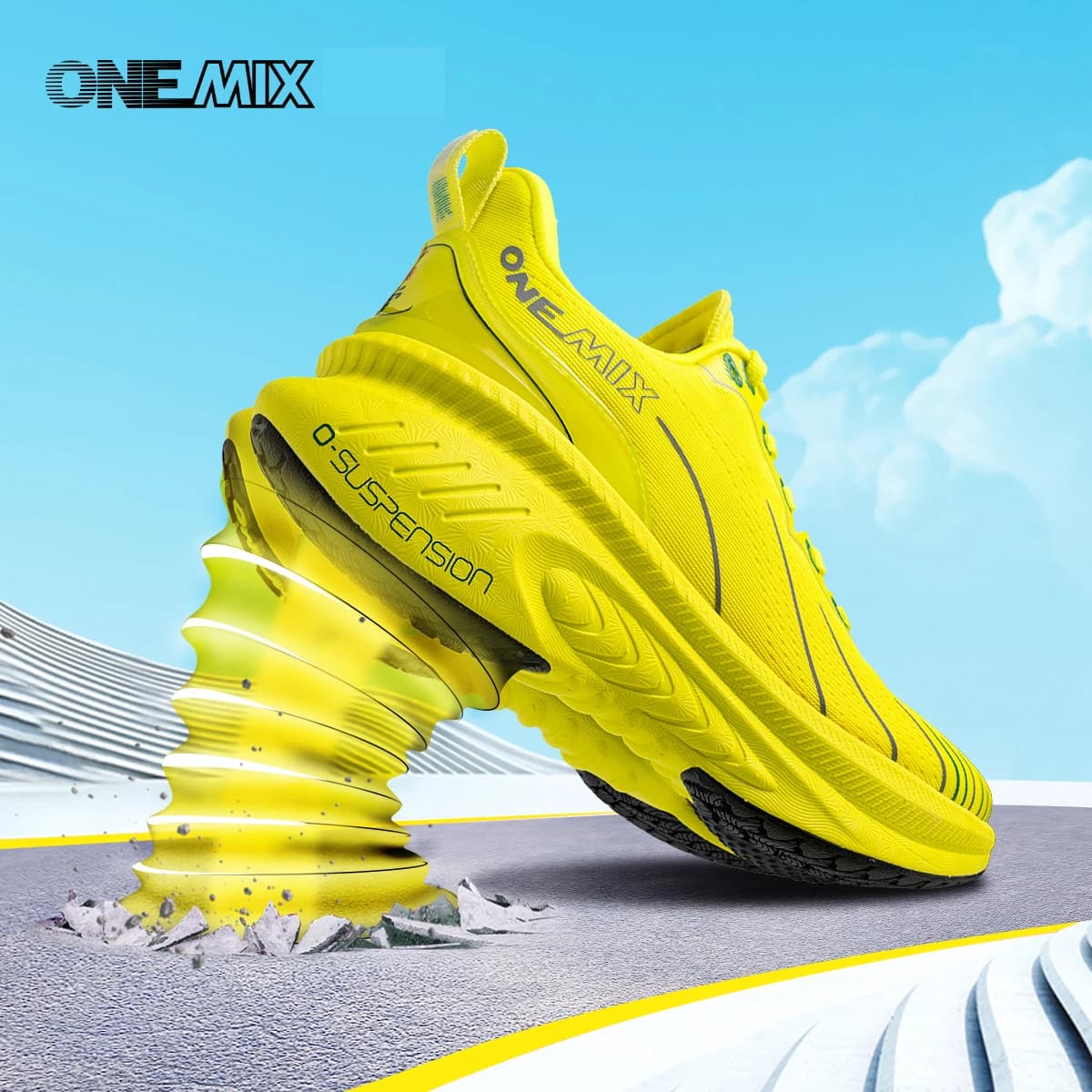 ONEMIX – chaussures de course sur route pour hommes, baskets d'été en maille respirante, chaussures de sport et de Jogging pour entraînement en