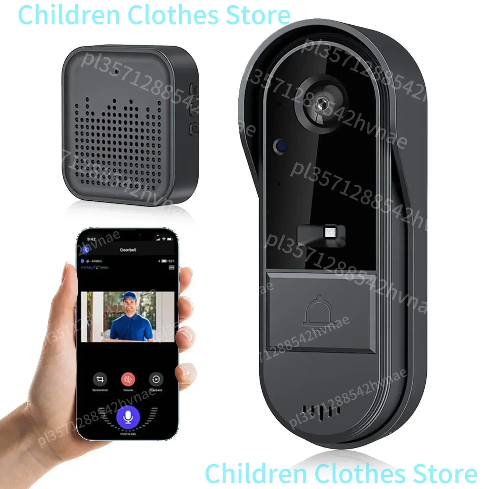 Tuya – sonnette vidéo sans fil, wi-fi, Rechargeable, pour l'extérieur, caméra de sécurité, interphone vidéo, Vision nocturne