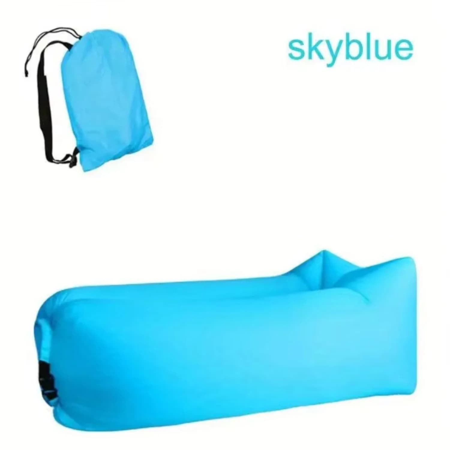 LUSQI – chaise longue gonflable, canapé pliable Extra épais pour Camping en plein Air, plage, Patio, meubles de maison à gonflage rapide