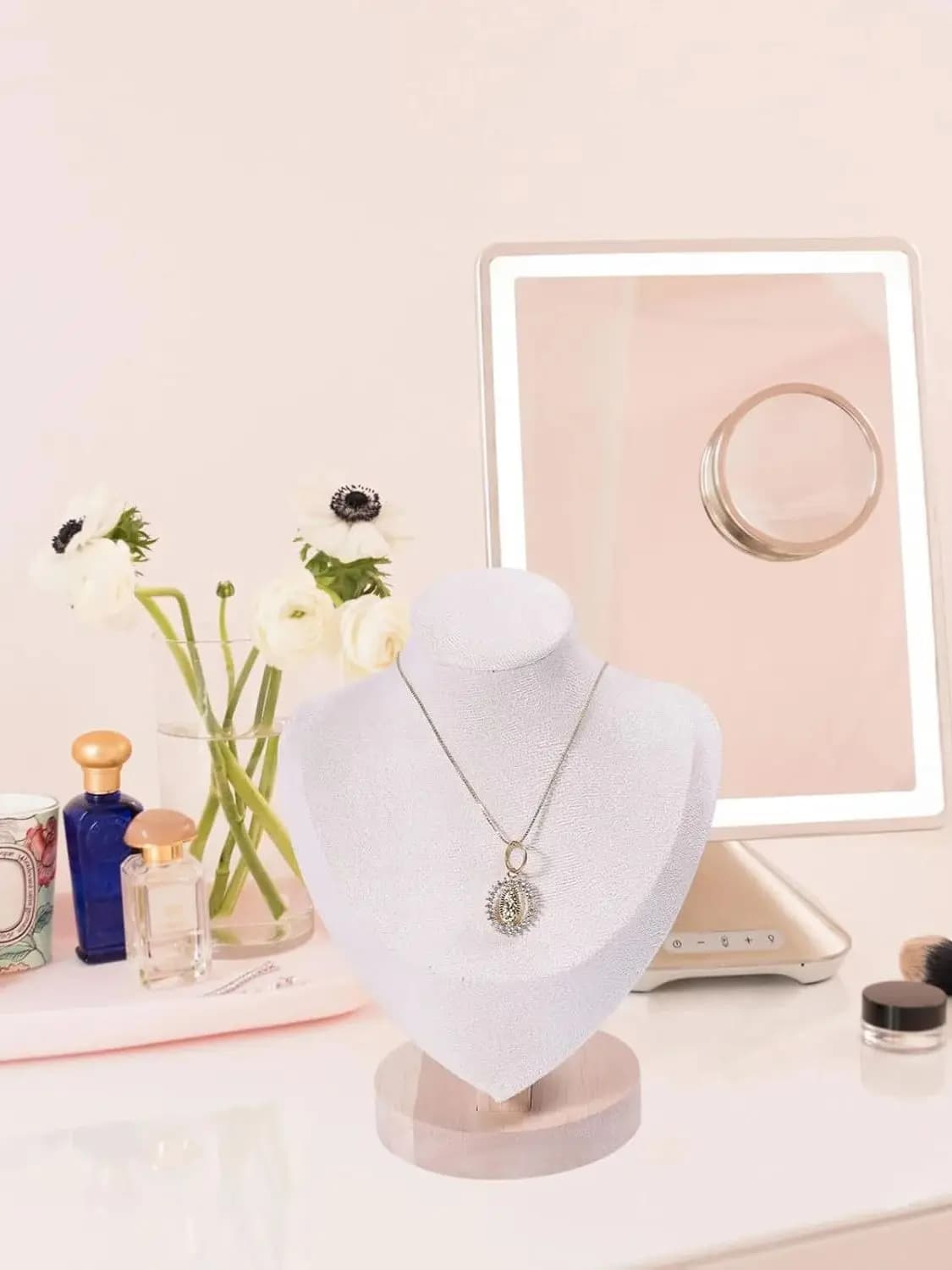 Présentoir de colliers en bois, porte-coffre à bijoux, pendentif récepteur, porte-bijoux adapté à l'affichage de la maison ou du magasin.