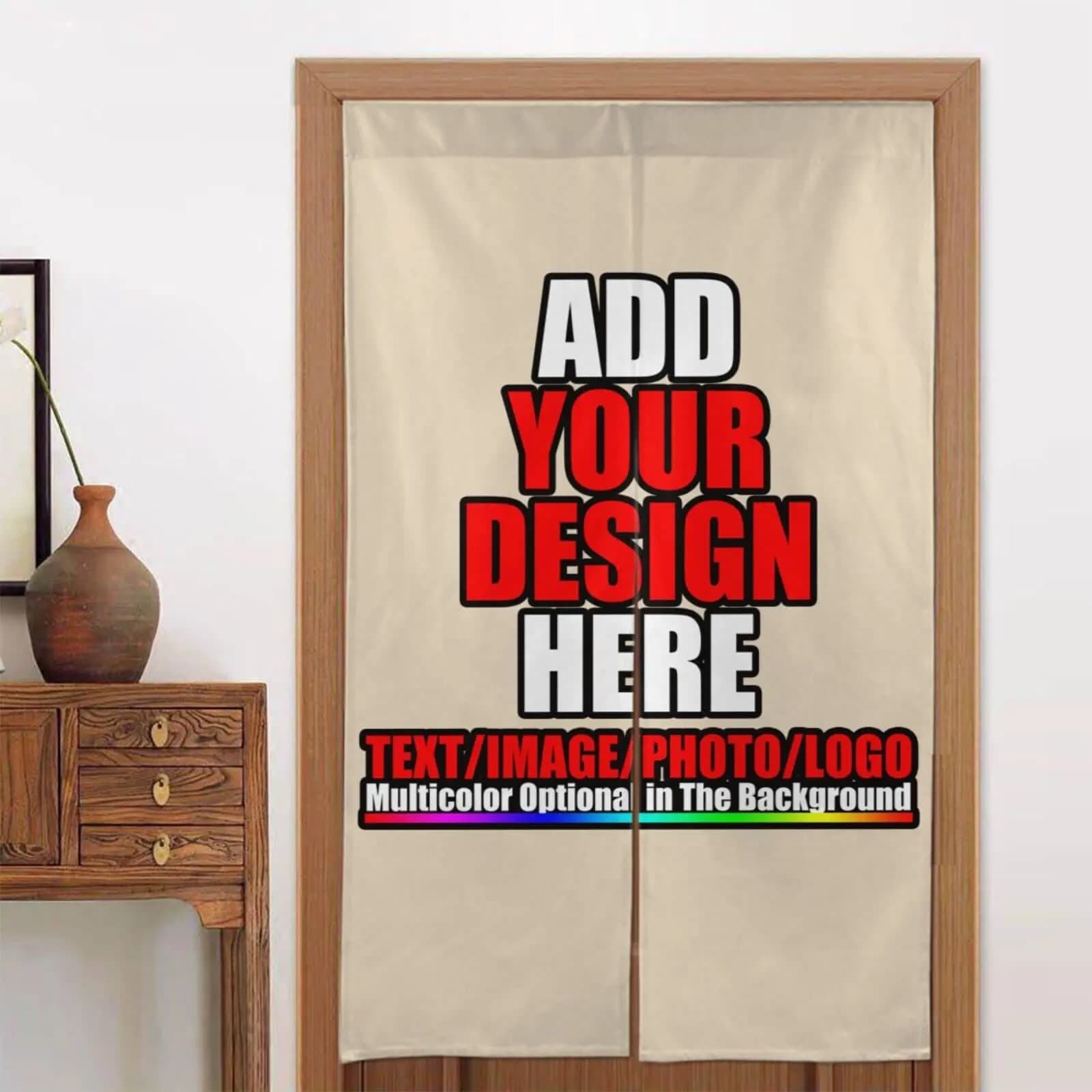 Rideau de porte personnalisé avec GROPicture, décor de porte personnalisé, cadeaux de cuisine, demi-rideau d'entrée personnalisé
