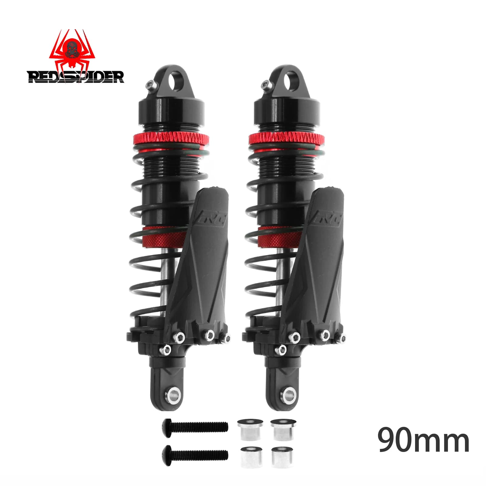 Amortisseur en aluminium RS 90/95/105/115mm, pour voiture sur chenilles 1/10 RC Flying God, carte courte, grand pied, modèle de voiture, mise à