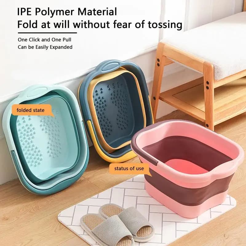Bain de Pieds Pliable pour Énergie, Bassin Pliable, Spa, Sauna Domestique, Baignoire de Pédicure, E27, Trempage