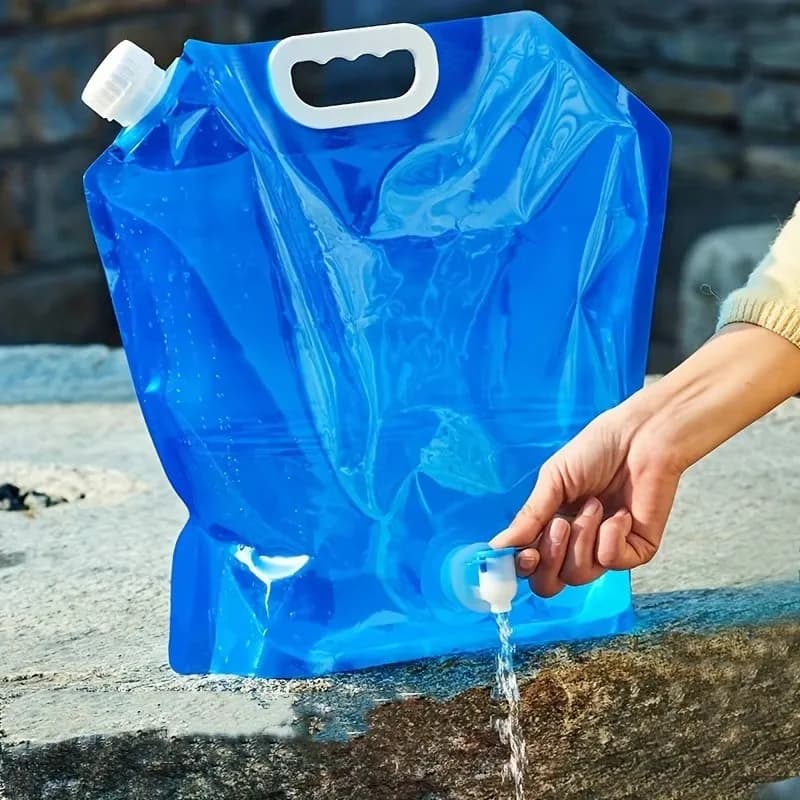 Sac d'eau de camping 5/10l, seau d'eau pliable portable, grand récipient d'eau, pochette pliable de voyage en plein air, 1 à 6 pièces