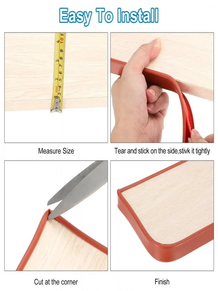 Bandes d'étanchéité souples TPE 3-5M, auto-adhésives de Type U pour meubles en bois, bande de bordure pour fermeture de porte de garde-robe,