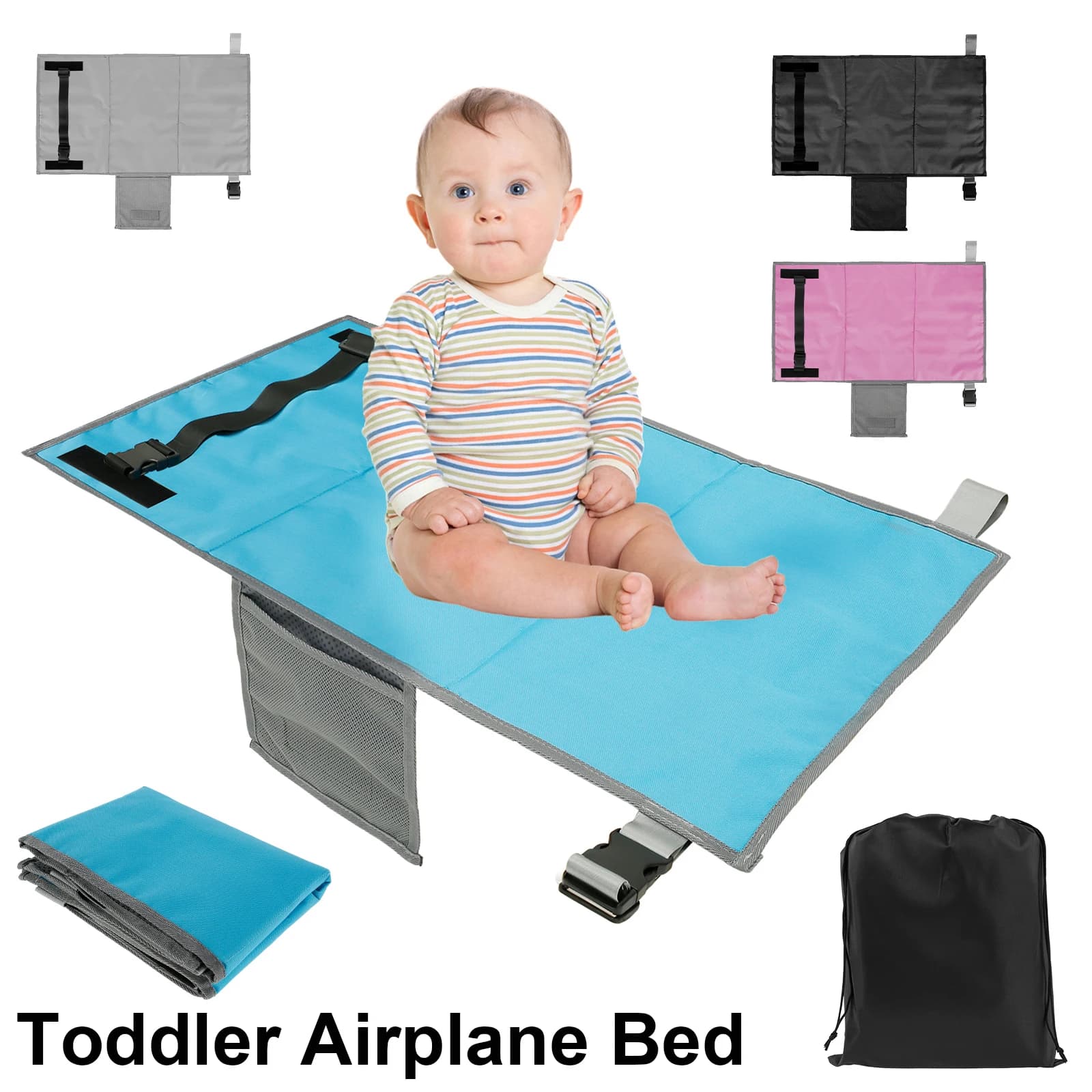 Lit d'avion de voyage pour enfants, pédales portables pour enfants, repose-pieds, hamac, repose-pieds pour bébé, extension de siège d'avion pour