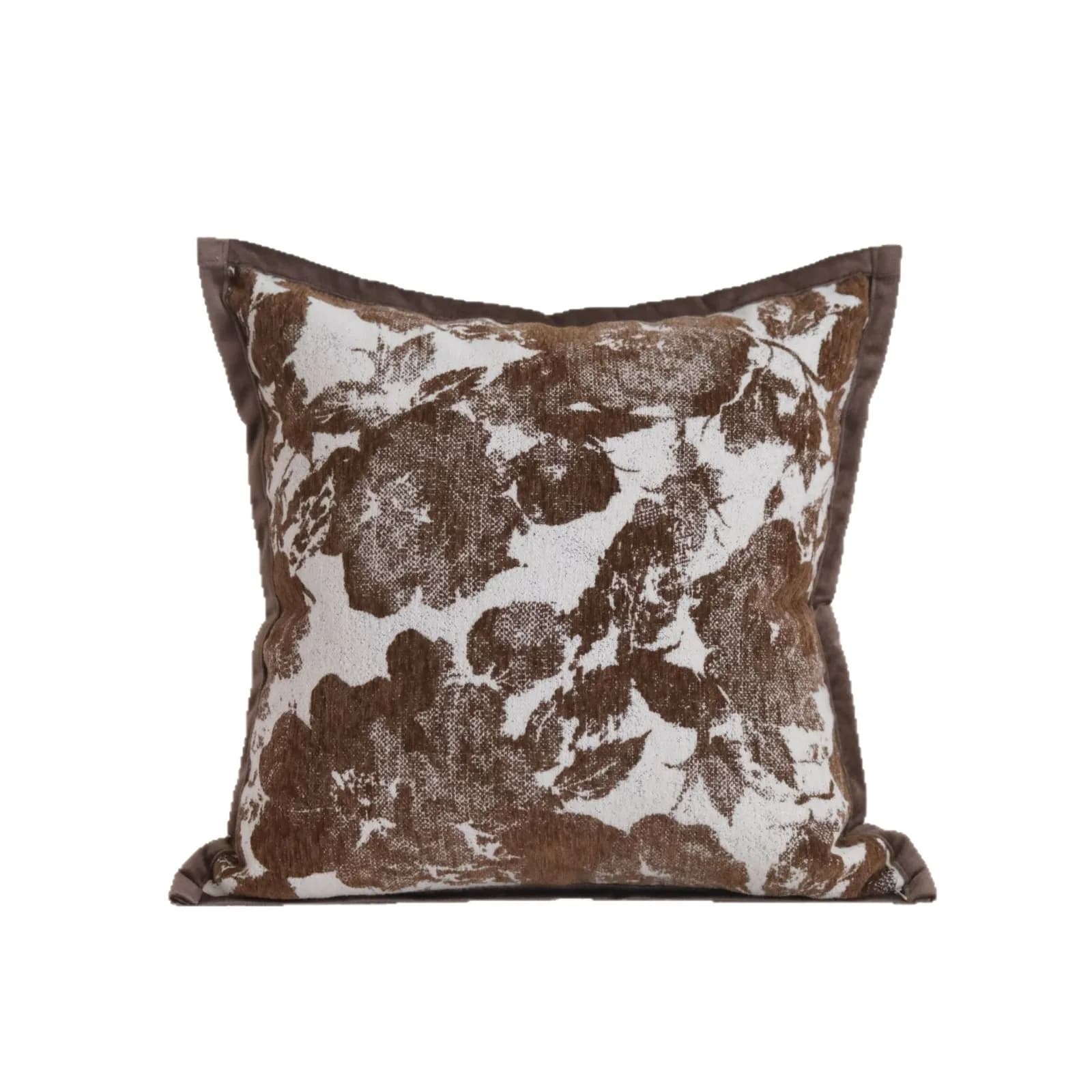 Housse de coussin Maillard marron café, taie d'oreiller rétro géométrique en Jacquard, Wabi Sabi, décorative, moderne, de luxe, pour la maison