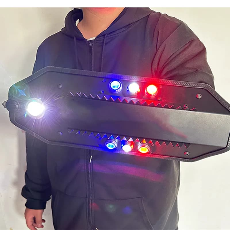 Bouclier anti-émeute avec lumière LED, équipement de protection personnelle, équipement de sécurité, survie d'urgence, brise-vitre