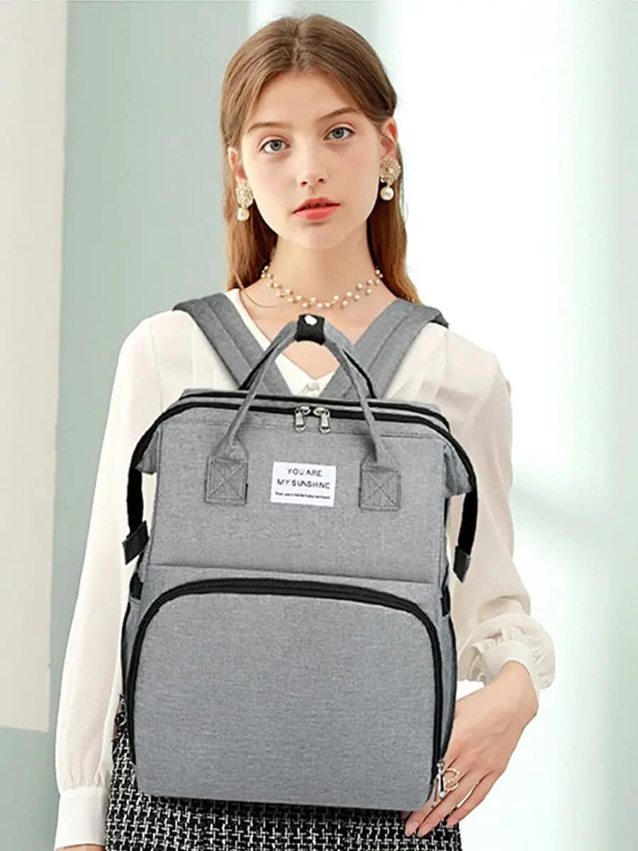 Sac de maman pliant léger portable lit de berceau pliant sac à dos de bébé de grande capacité sac de sortie de maman féminine sac de maman