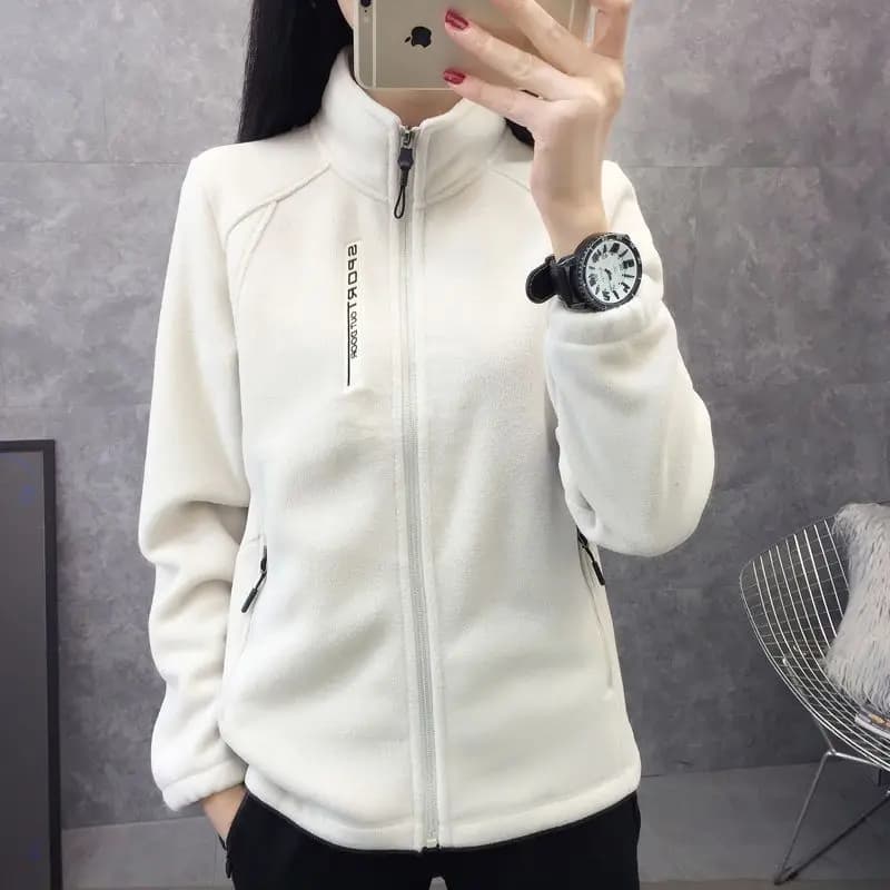 Sweat-shirt flocage épais et chaud pour femme, couleur unie, manteau multicolore en option, automne et hiver