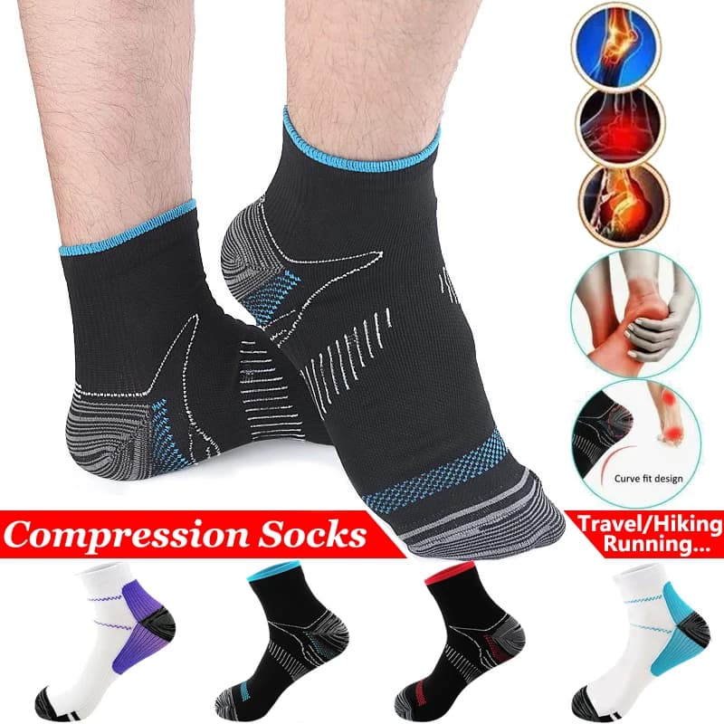 10 paires de chaussettes pour fasciite plantaire avec soutien de la voûte plantaire pour hommes et femmes – Meilleures chaussettes de compression