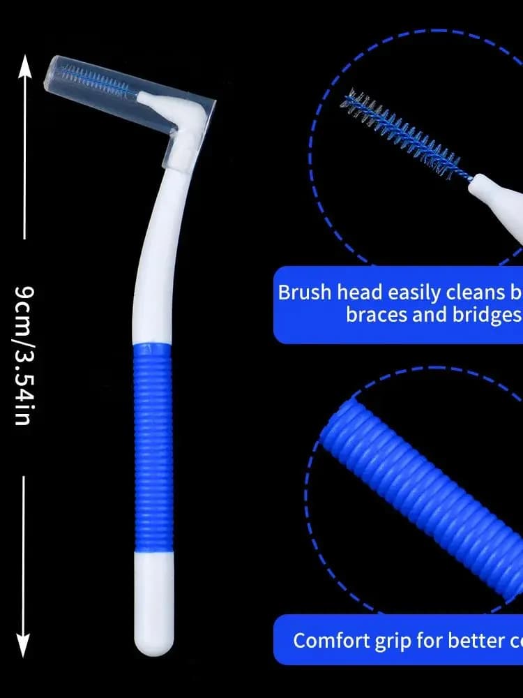 Brosse interdentaire en forme de L JNSUR, colorée, outil dentaire orthodontique, nettoyage buccal, cure-dent, hygiène bucco-dentaire, cure-dent