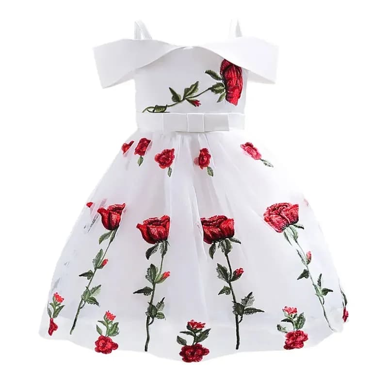 Robe d'été à fleurs pour filles de 3 à 10 ans, tenue de soirée pour mariage