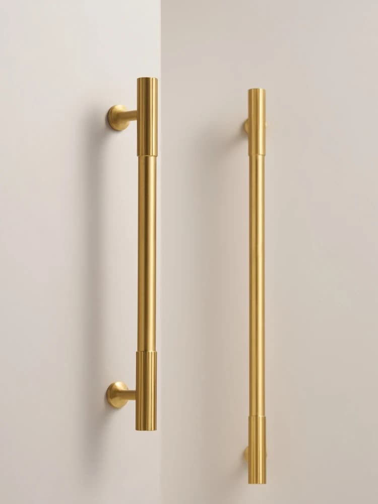 Nurlin laiton massif Art déco lignes verticales linéaire armoires de cuisine boutons T barres armoires de chambre longue poignée de tiroir