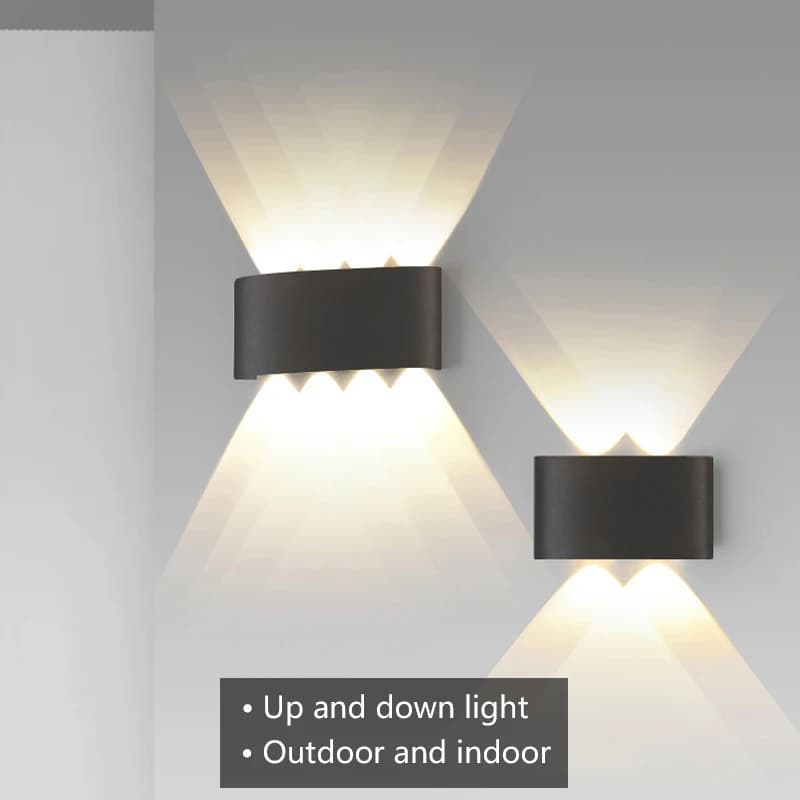 Mur LED lumière extérieure étanche IP65 porche jardin applique et intérieur chambre chevet décoration éclairage lampe en aluminium