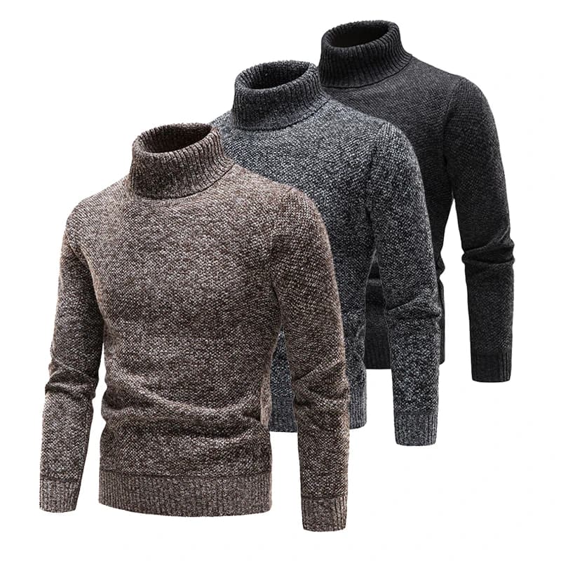 Marque hommes col roulé chandails et pulls 2023 nouvelle mode tricoté pull hiver hommes pull Homme laine décontracté solide vêtements